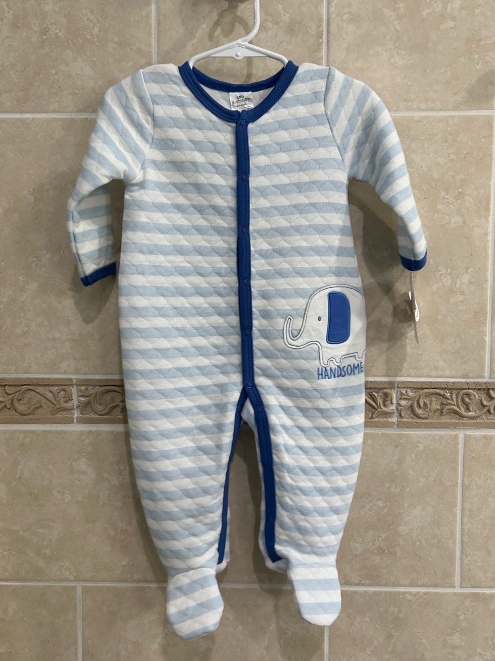 Little beginnings Footed Sleeper Thick NWT Elephant